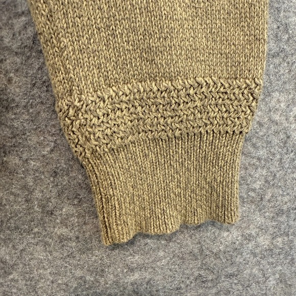 Lauren Ralph Lauren Shawl Henley Cardigan Sweater Womens Large Tan‎ Knit Crochet - Picture 12 of 12